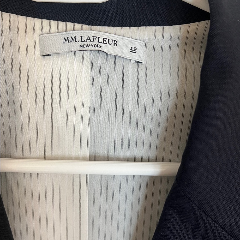 MM Lafleur Hoffman wool black blazer jacket size 12 - Picture 3 of 7